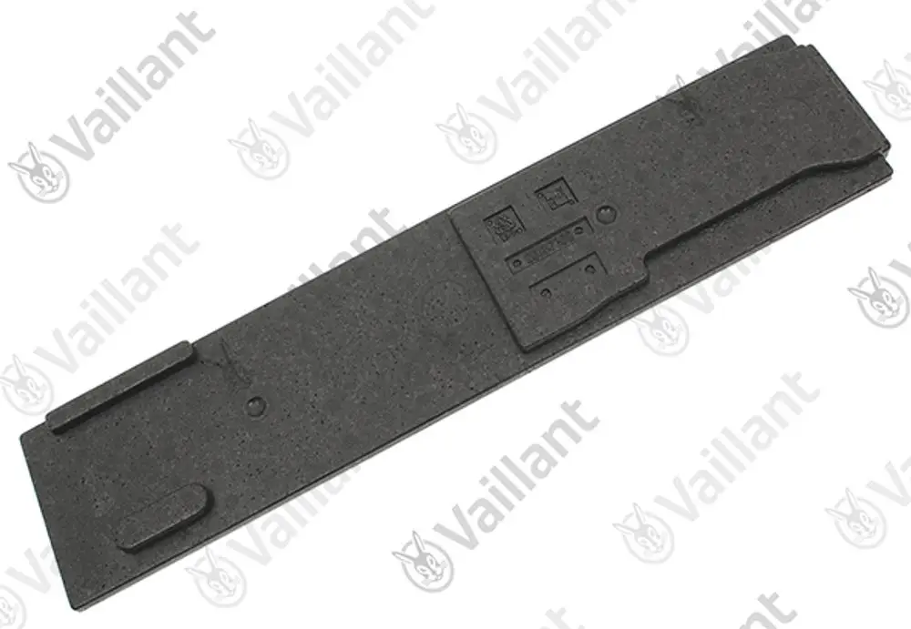 VAILLANT Abdeckung aus EPP in rechteckiger Form, in schlichten Farben gehalten, mit mindestens zwei Aussparungen auf der Oberfläche.